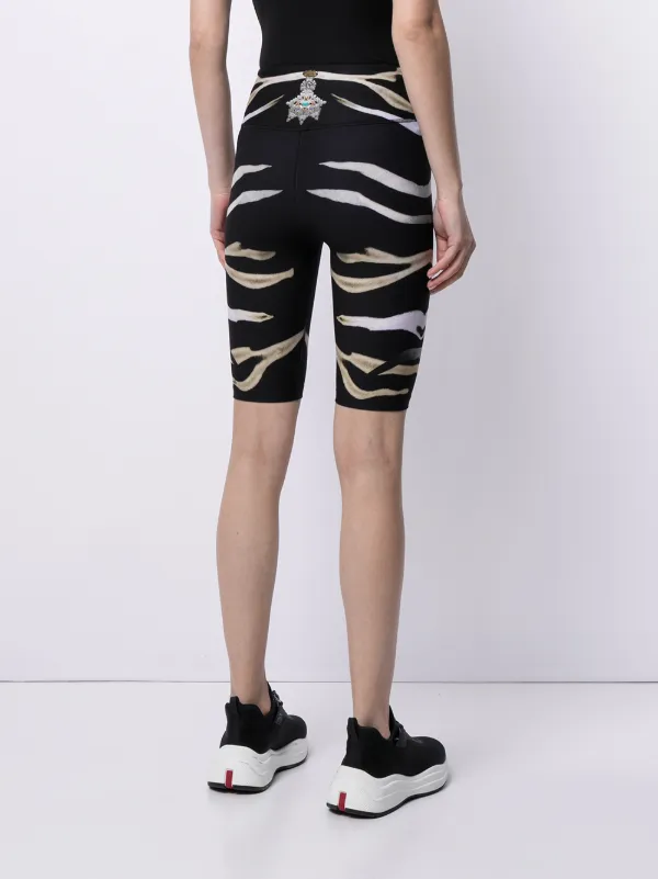 Shop Camilla zebra print bike shorts 