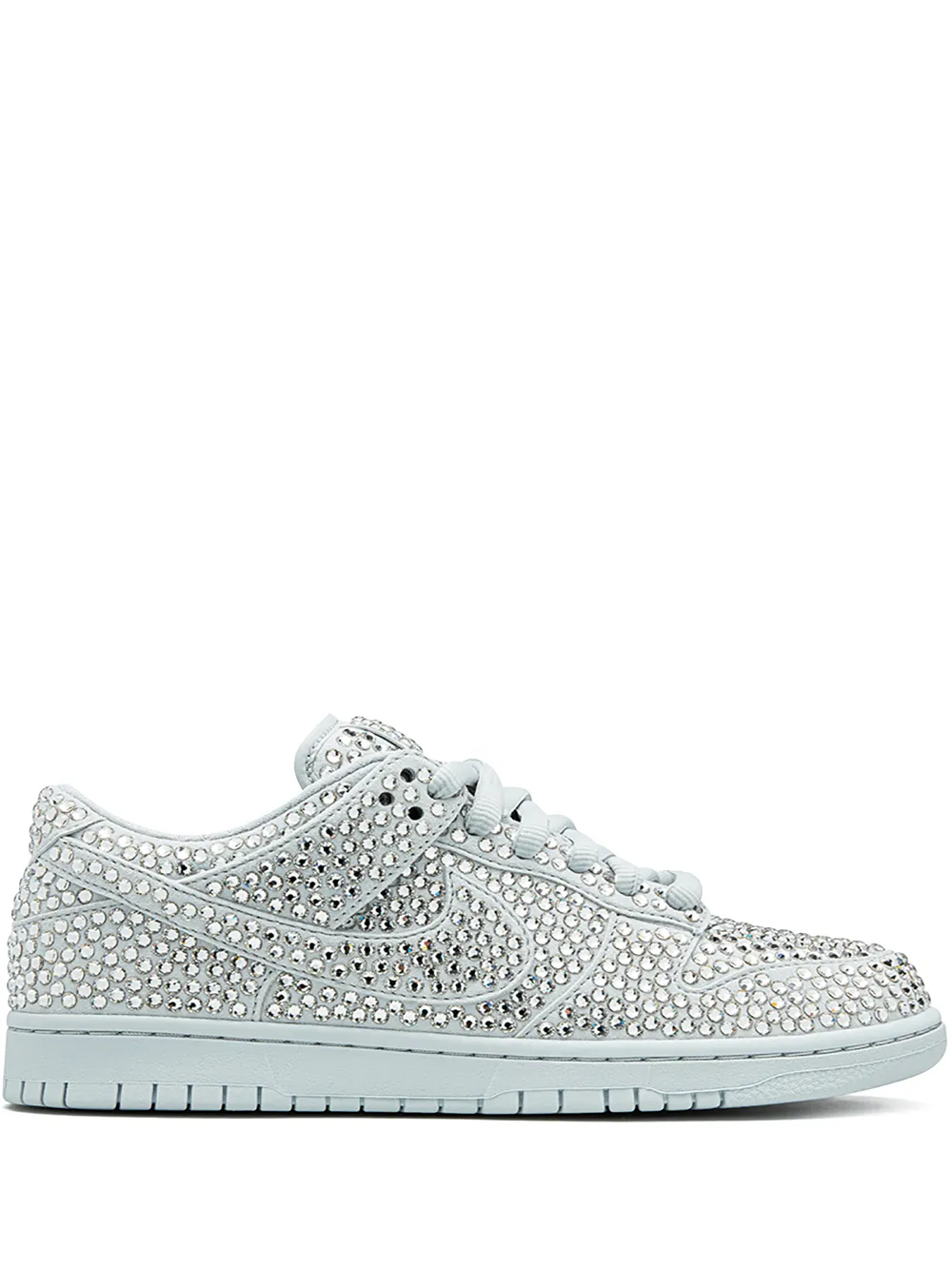 nike x cactus plant flea market dunk low "swarovski crystals" sneakers - white