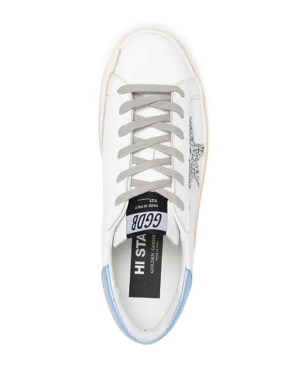golden goose white platform sneakers