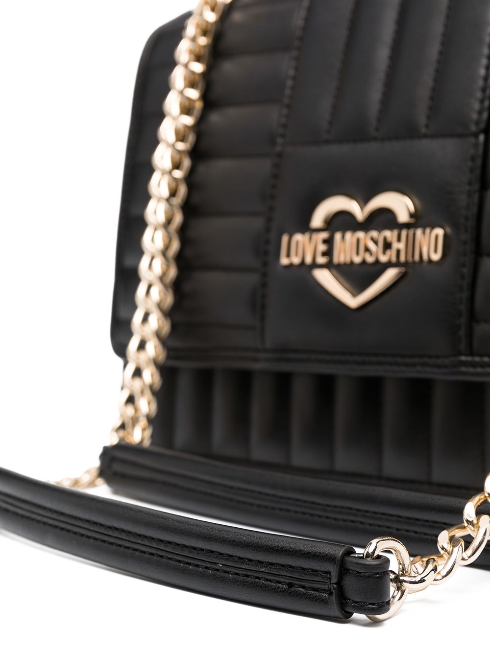 фото Love moschino стегана сумка через плечо с металлическим логотипом