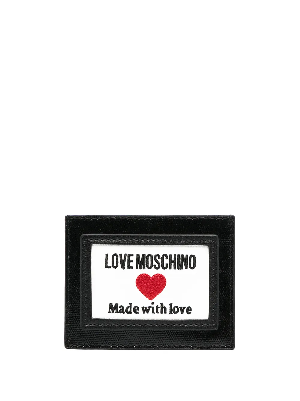 Love Moschino картхолдер с вышитым логотипом