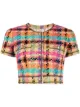 Image 1 of Etro check-pattern cropped jacket