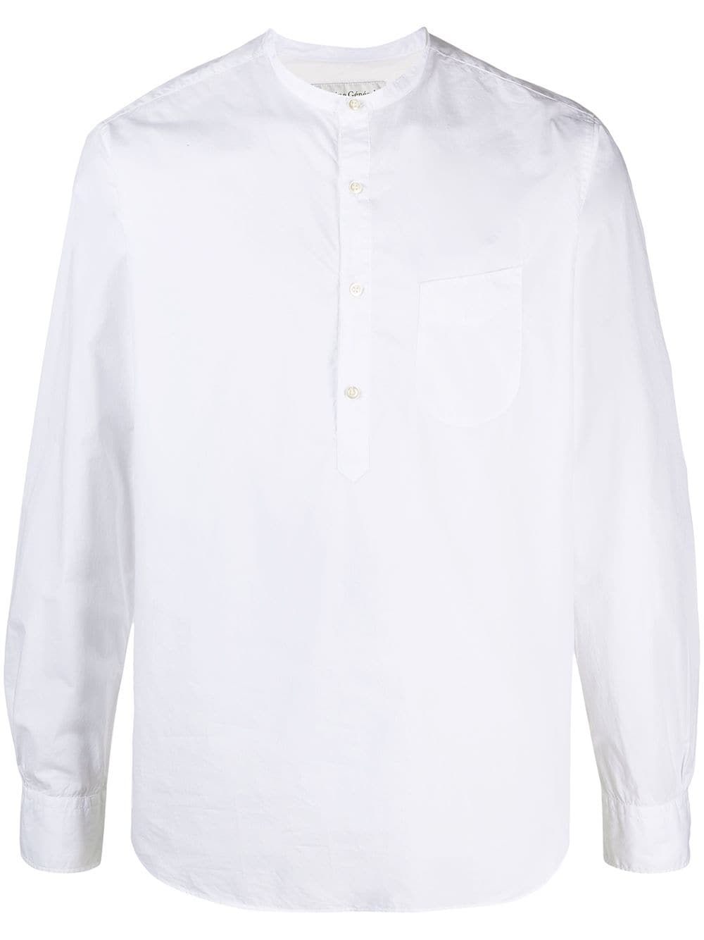 Officine Generale Band Collar Shirt - Farfetch