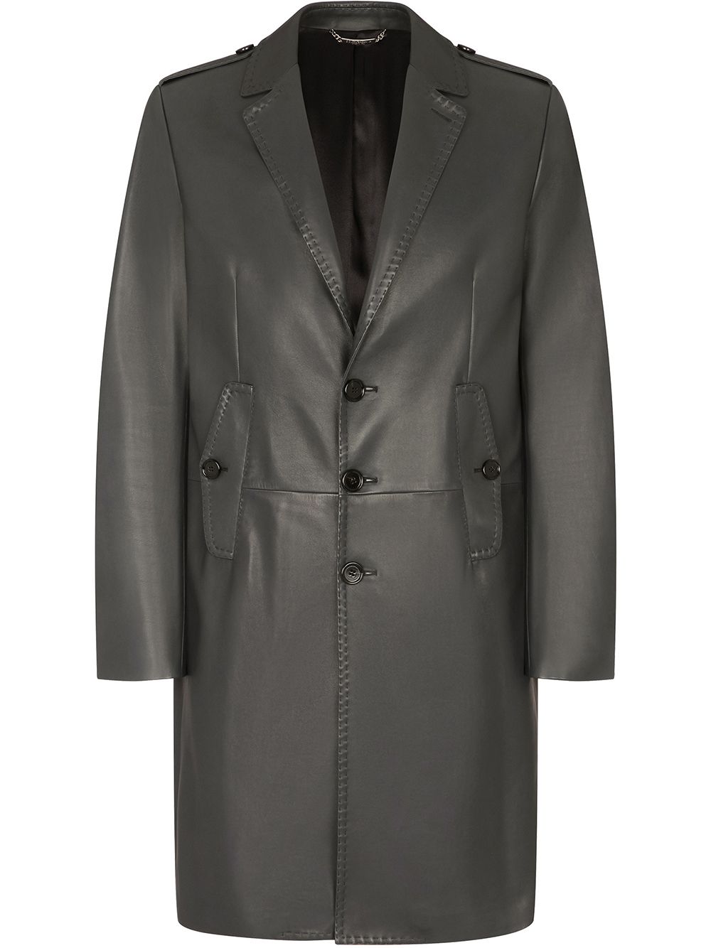 

Dolce & Gabbana single-breasted tailored coat - Grey