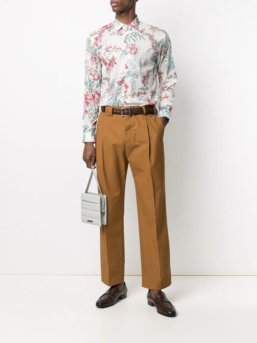 фото Etro рубашка с цветочным принтом