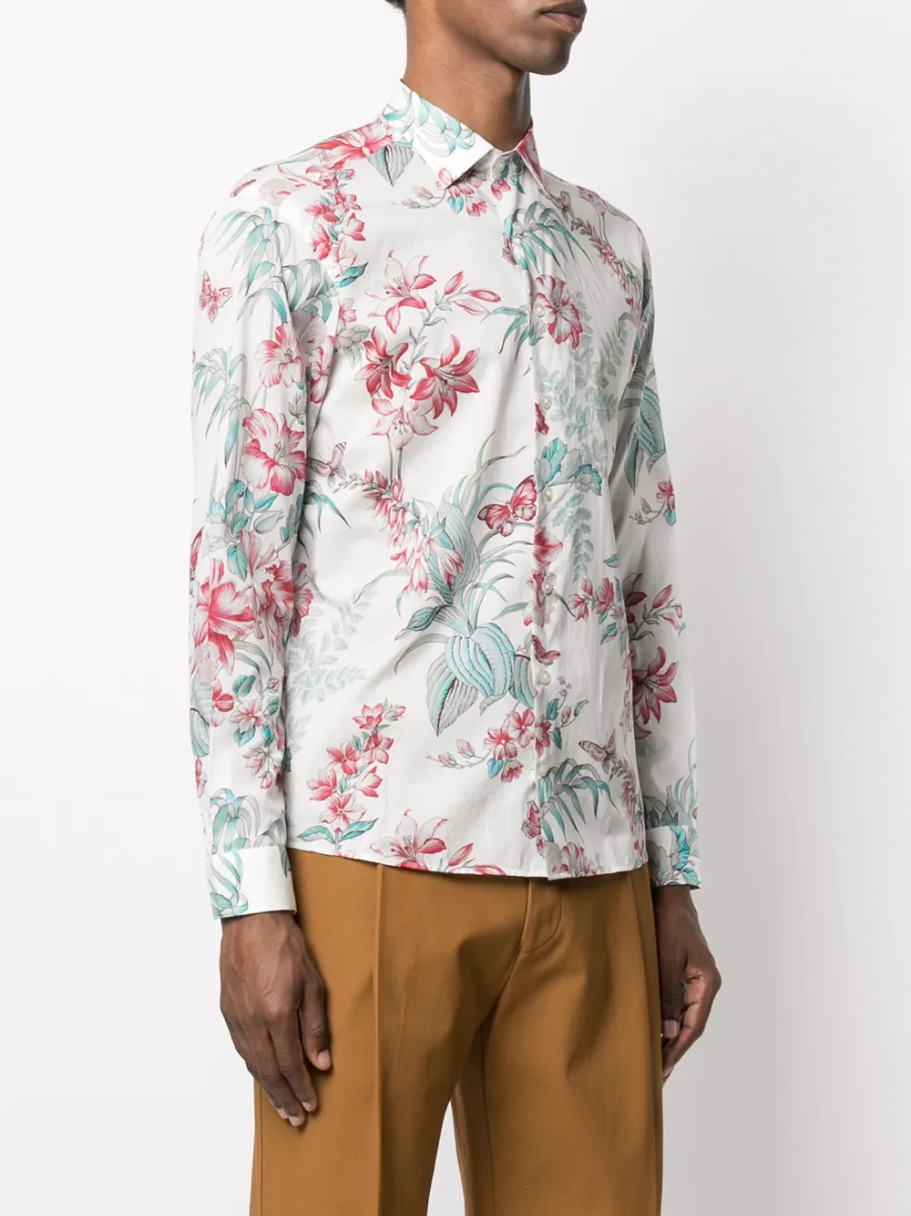 фото Etro рубашка с цветочным принтом