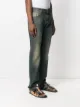 ETRO tiger patch stonewashed jeans
