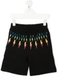 Neil Barrett Kids Thunderbolt shorts - Black