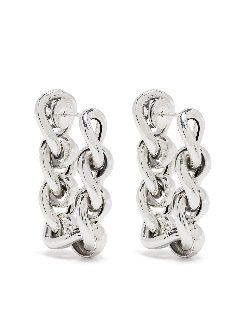 BOTTEGA VENETA CHAIN HOOP EARRINGS