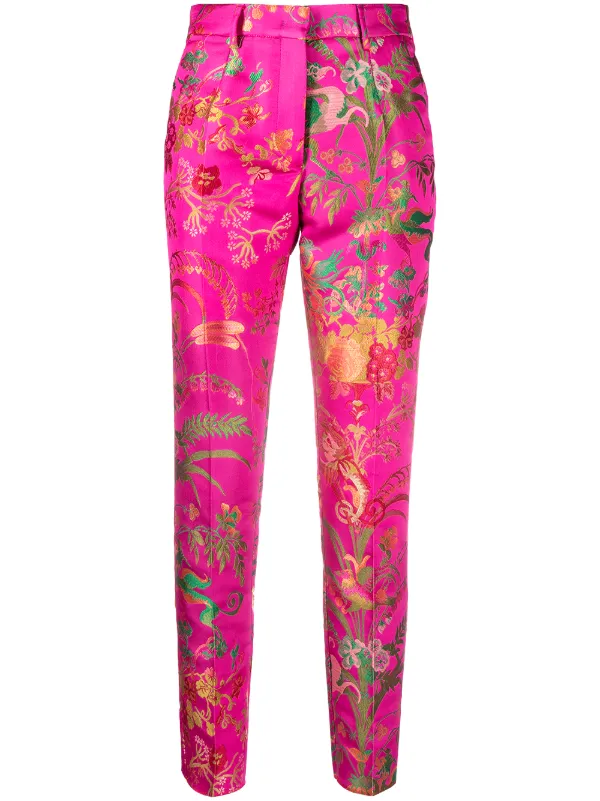 Patterned high waisted trousers Clearance