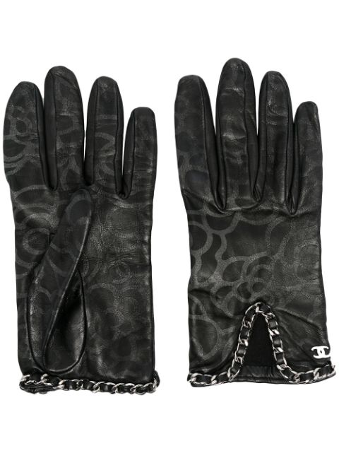 HOT SALE CHANEL Camelia motif gloves Women