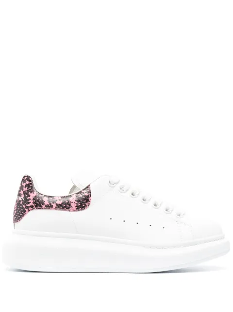 Click to view more detailed imagery on our partner's website Alexander Mcqueen Oversized Sneakers With Python Print In White