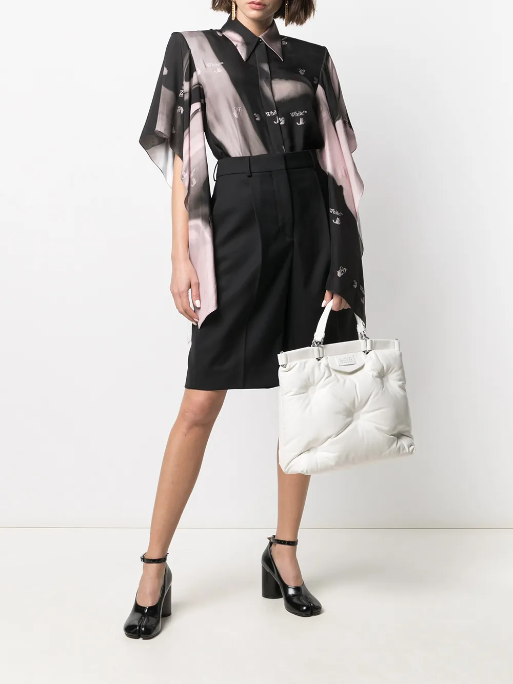 фото Maison margiela большая сумка-тоут glam slam