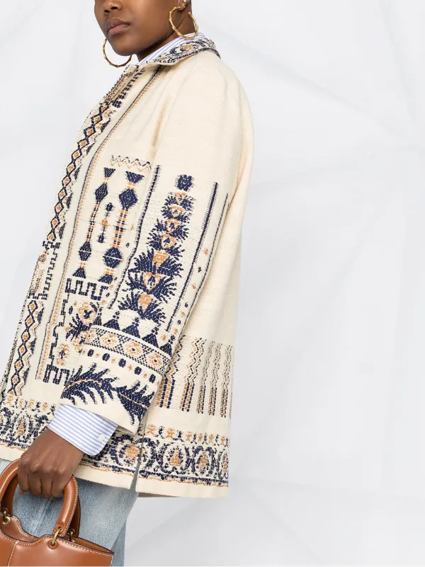 jacquard kimono jacket