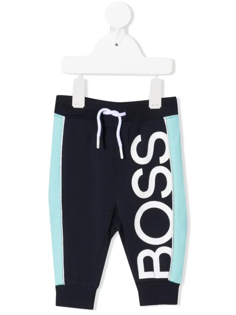 BOSS Kidswear logo-print panelled track pants