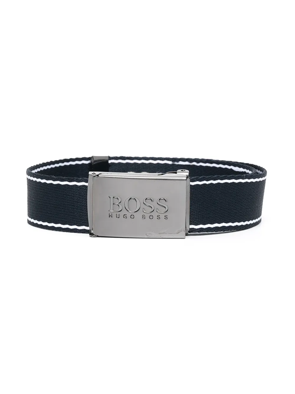 

BOSS Kidswear cinturón con logo en relieve - Azul