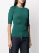 LANVIN metallic ribbed-knit top