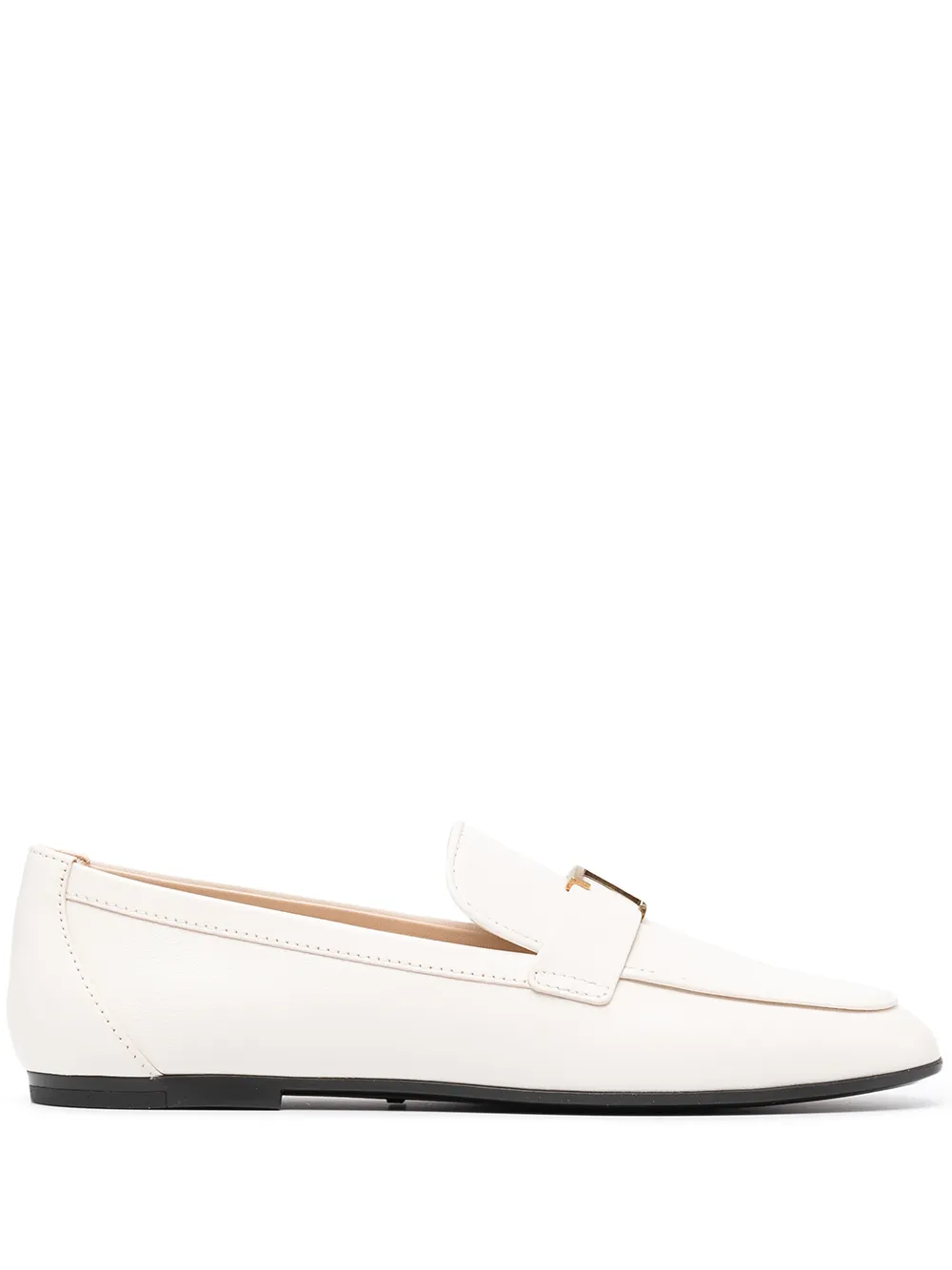 

Tod's T buckle loafers - White