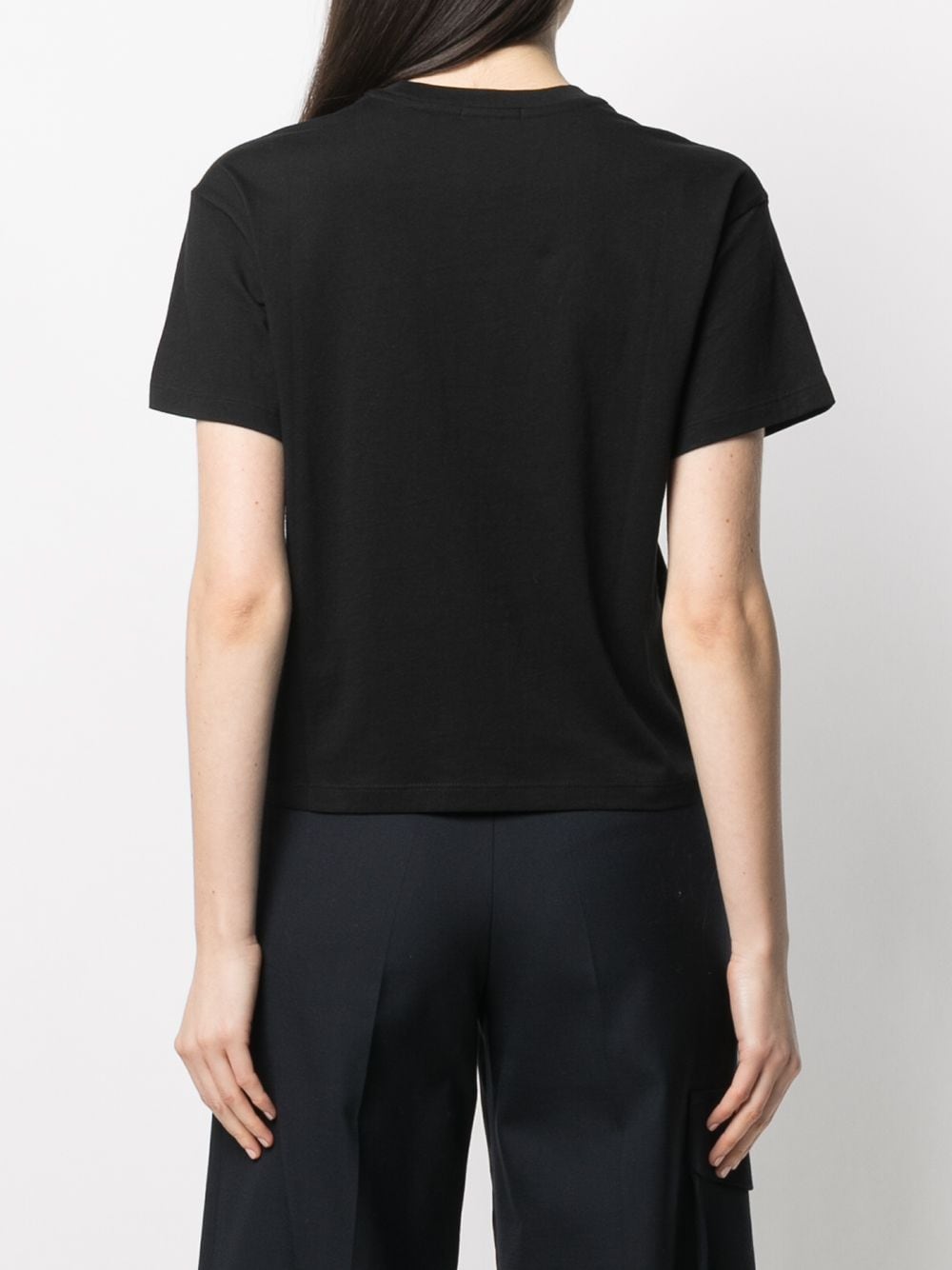 Shop Atm Anthony Thomas Melillo Cropped Cotton T-shirt In Black