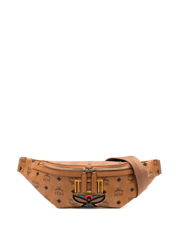 mcm leather belt