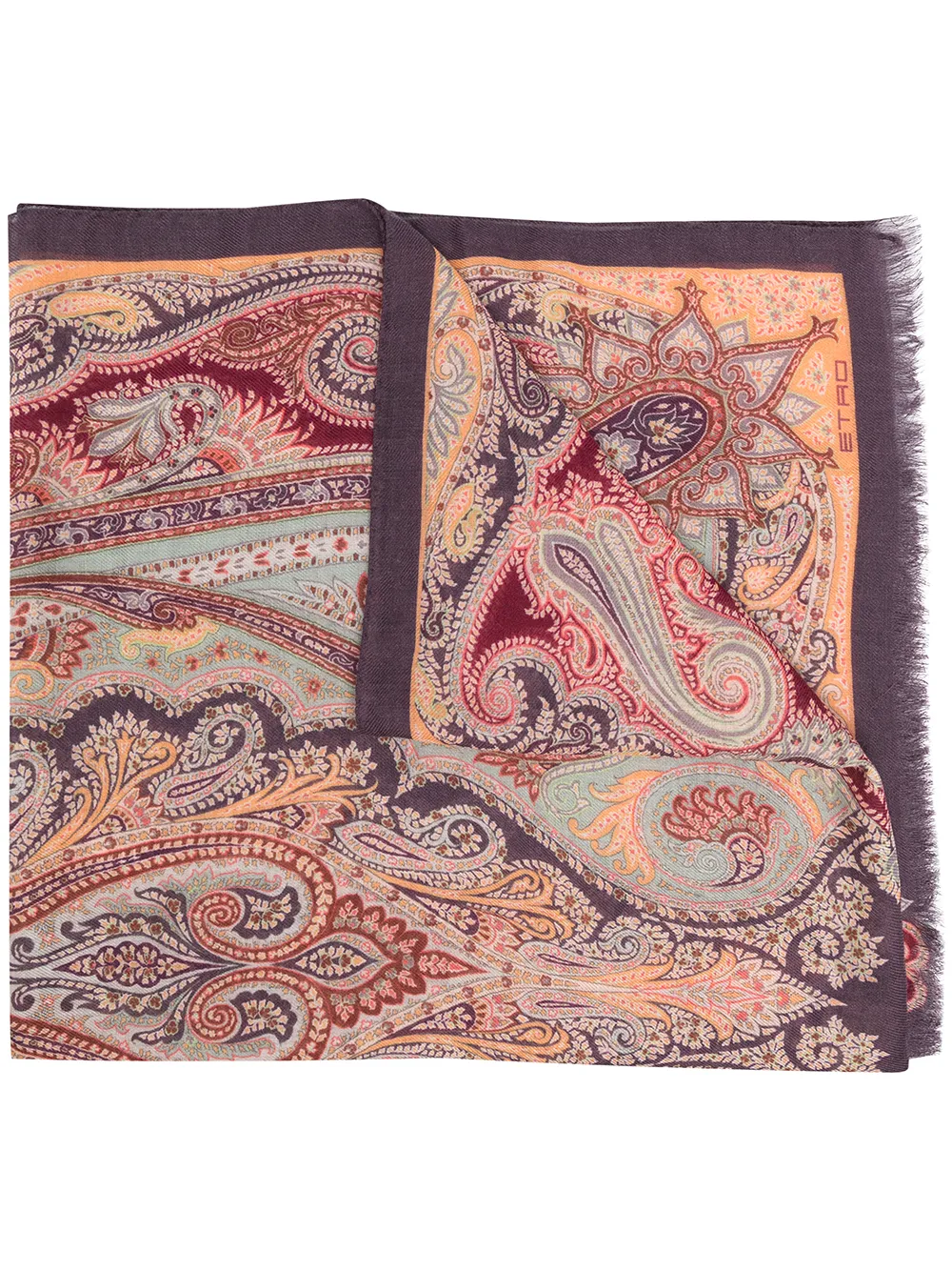 фото Etro paisley print cashmere scarf