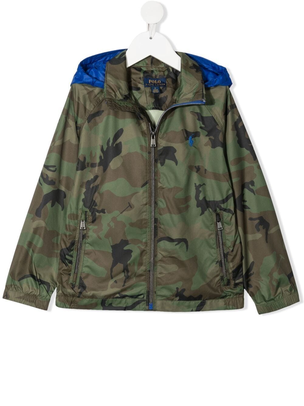 Ralph Lauren Kids' Camouflage-print Hooded Jacket In Green