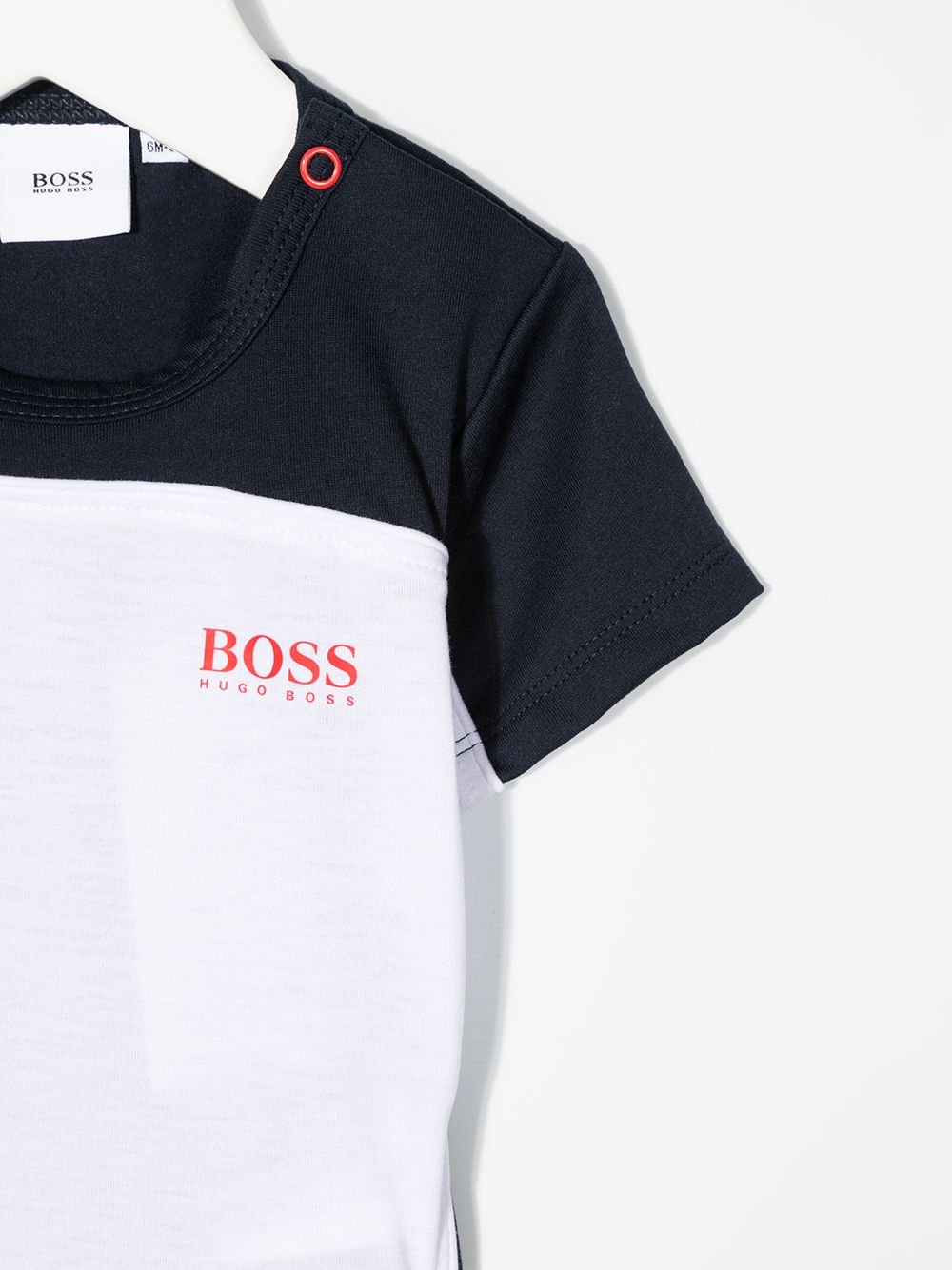 фото Boss kidswear футболка в стиле колор-блок с логотипом