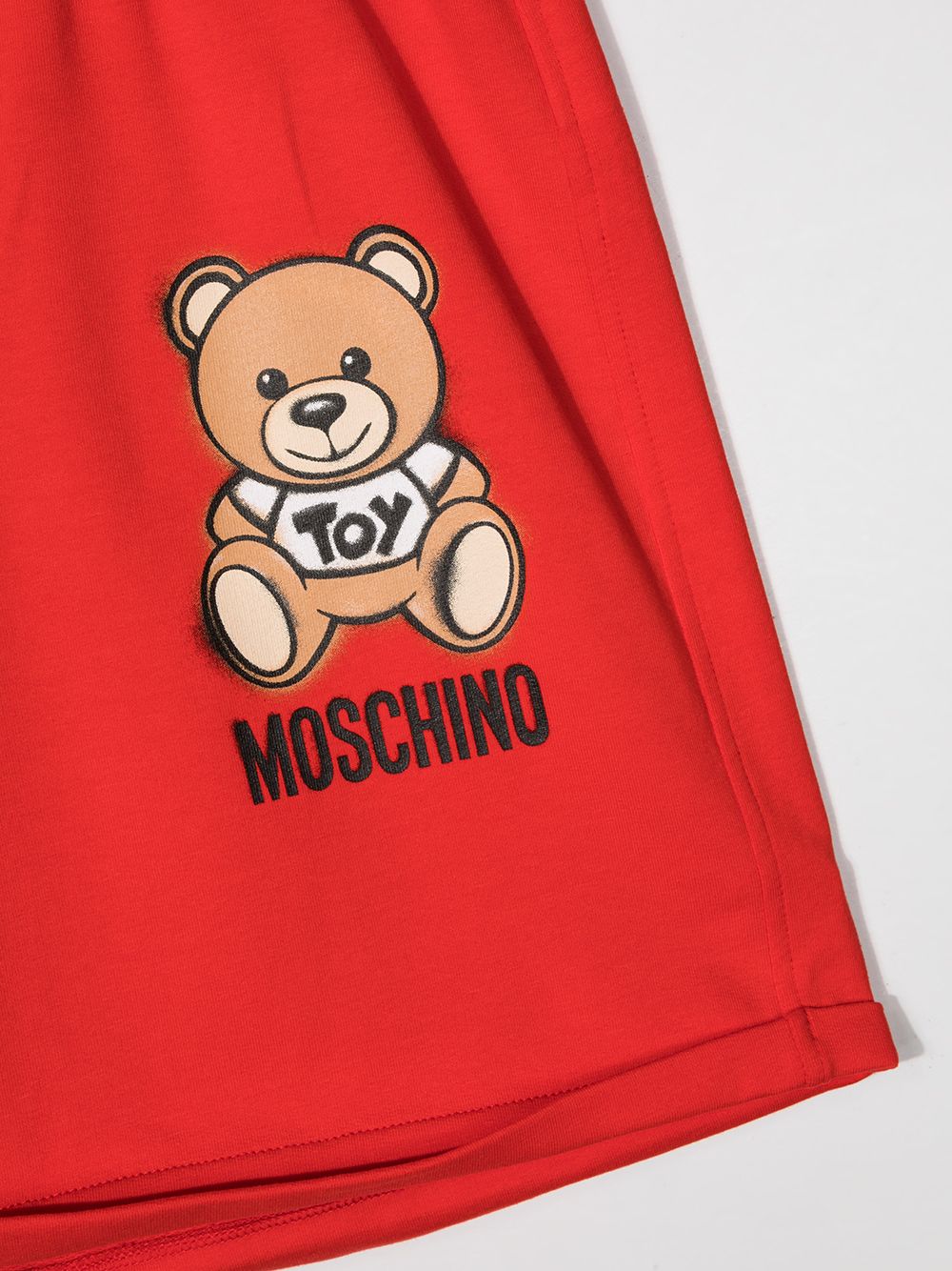 фото Moschino kids шорты с принтом teddy bear