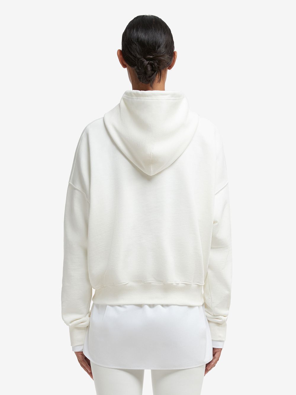 Shop Wardrobe.nyc Hooded Sweatshirt In White