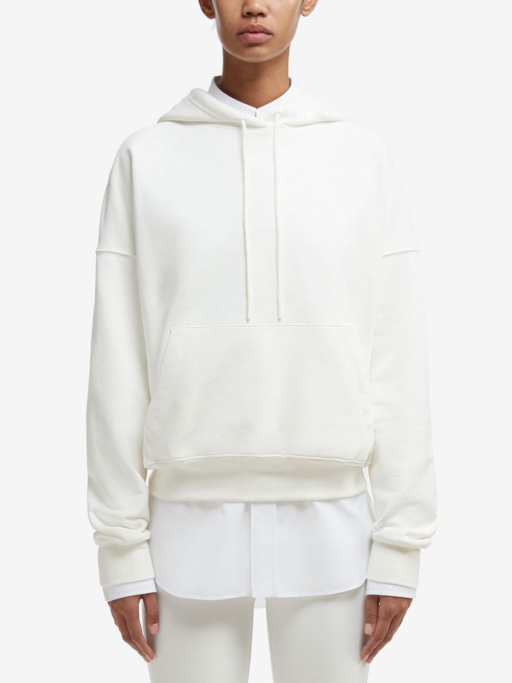 Shop Wardrobe.nyc Hooded Sweatshirt In White