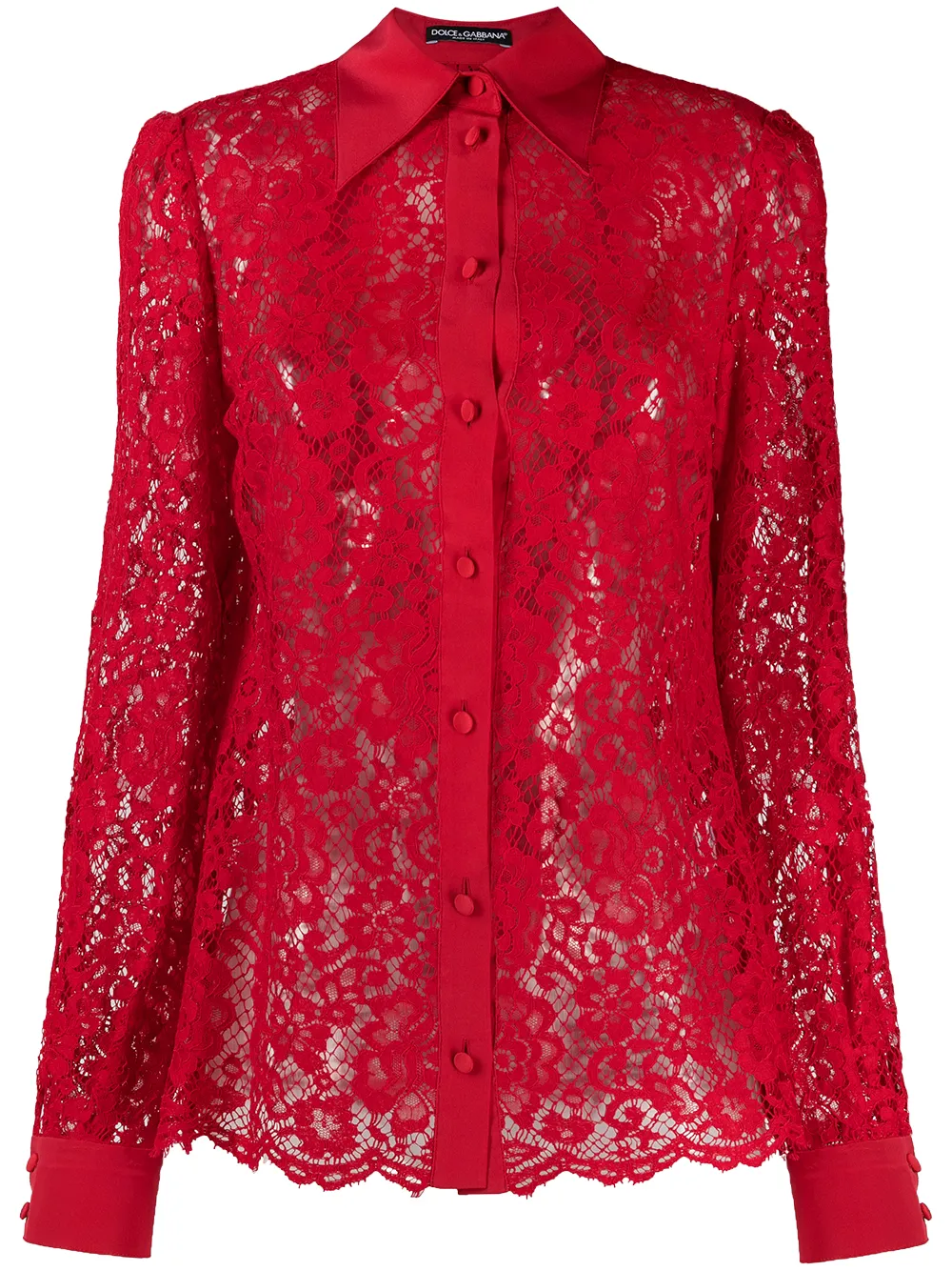 Image 1 of Dolce & Gabbana cordonetto lace shirt
