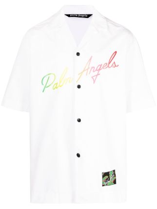 Logo Embellished Bowling Shirt In Ivory