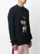 Palm Angels Pirate Bear cable-knit jumper