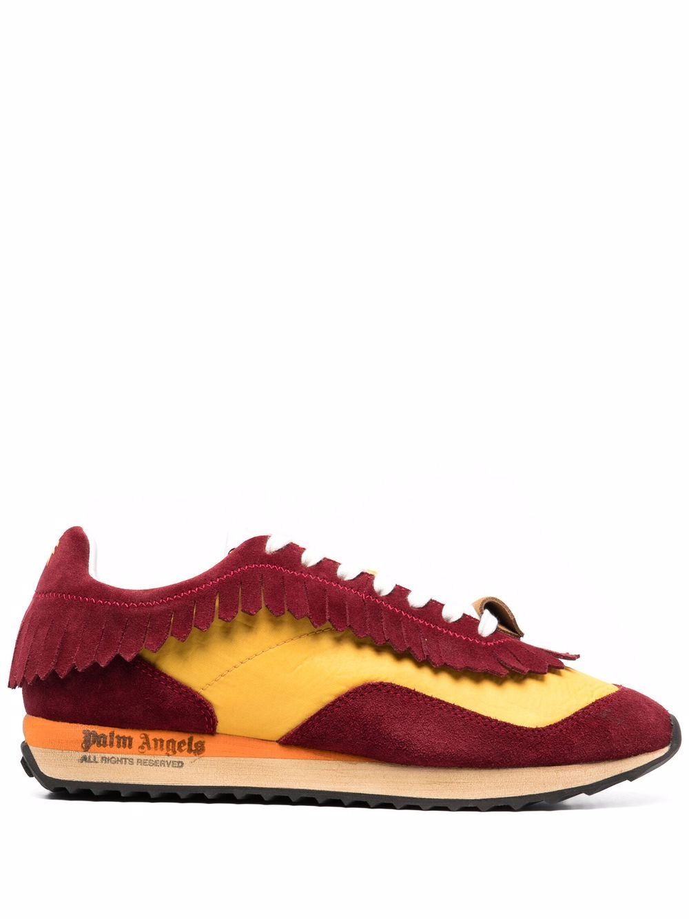 Shop Palm Angels Fringe Runner Low-top Sneakers In Red