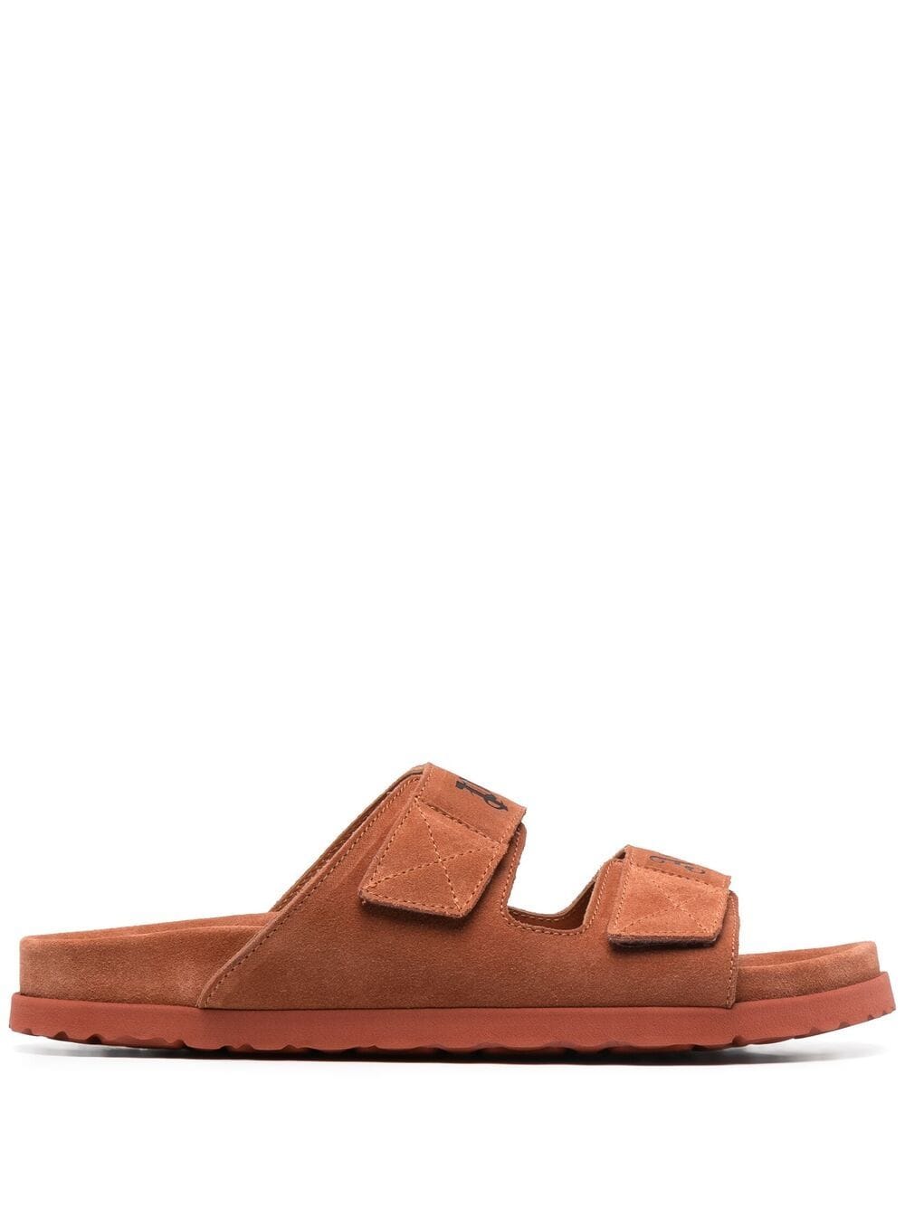 

Palm Angels logo print suede sandals - Orange