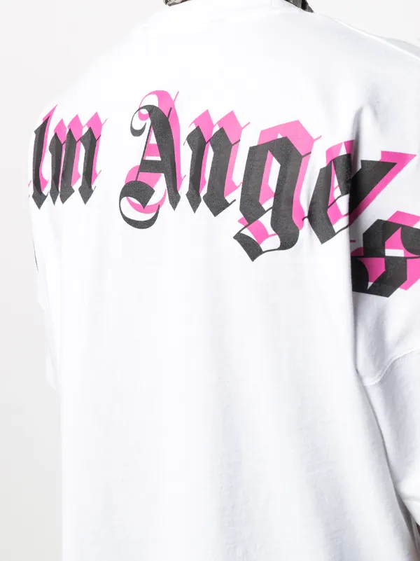 Palm Angels bovenstuk / t-shirt Classic Logo in wit 848695
