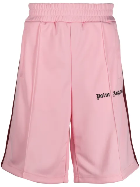 Palm Angels side-stripe logo track shorts
