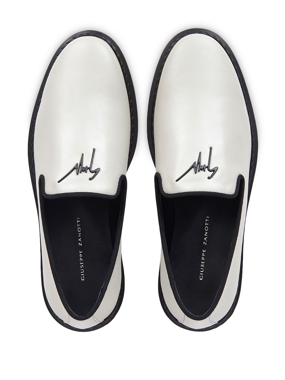 Giuseppe Zanotti slip-on Leather Slippers With Logo Detail - Farfetch