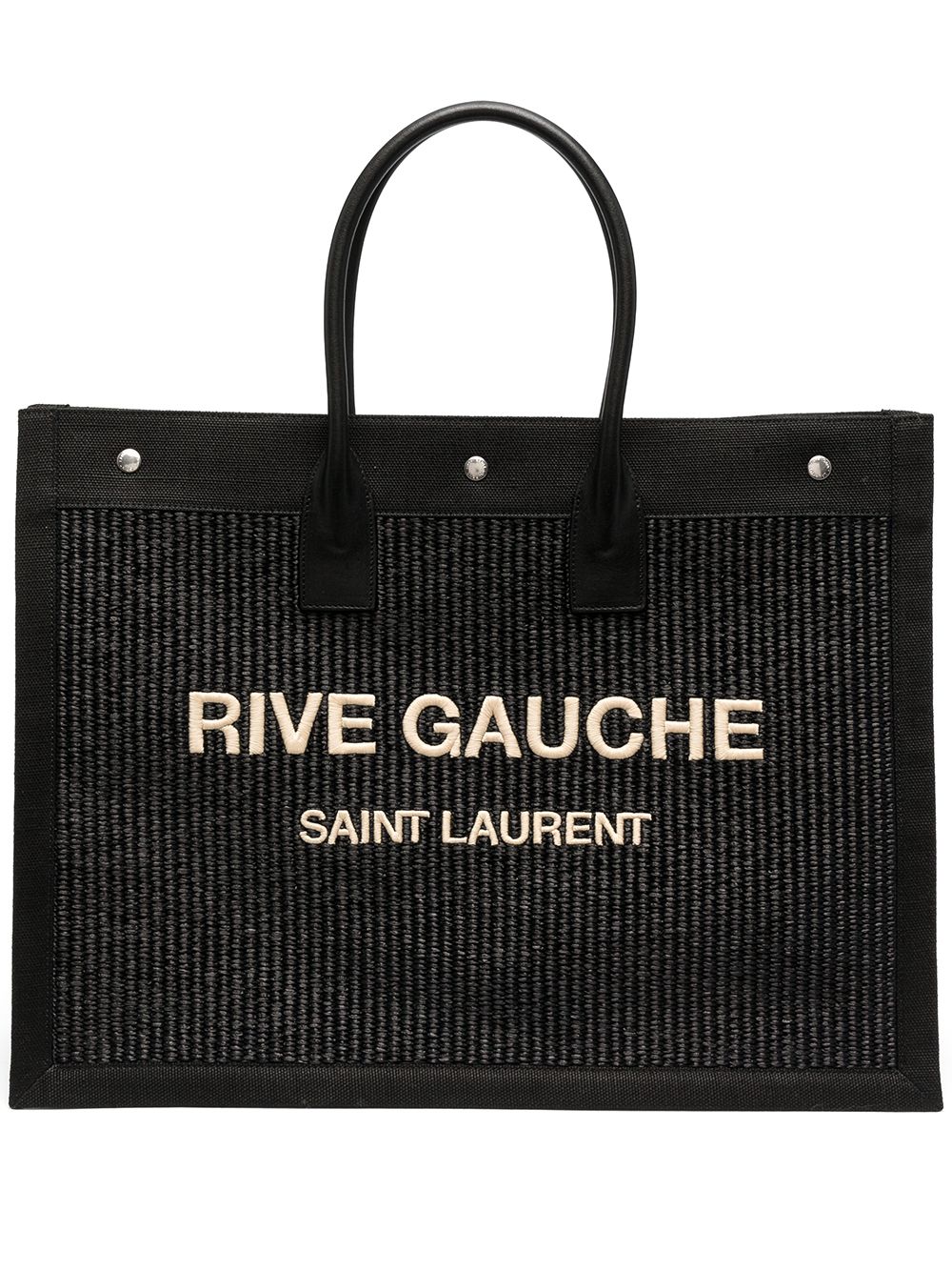 фото Saint laurent соломенная сумка-тоут rive gauche