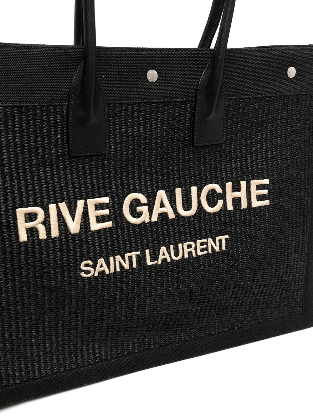 фото Saint laurent соломенная сумка-тоут rive gauche