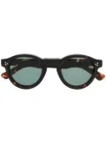 Lesca Gaston round frame sunglasses - Brown