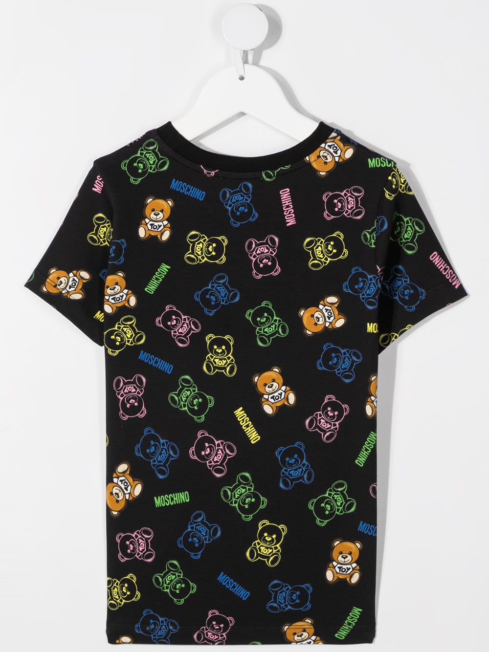 фото Moschino kids футболка с принтом teddy bear