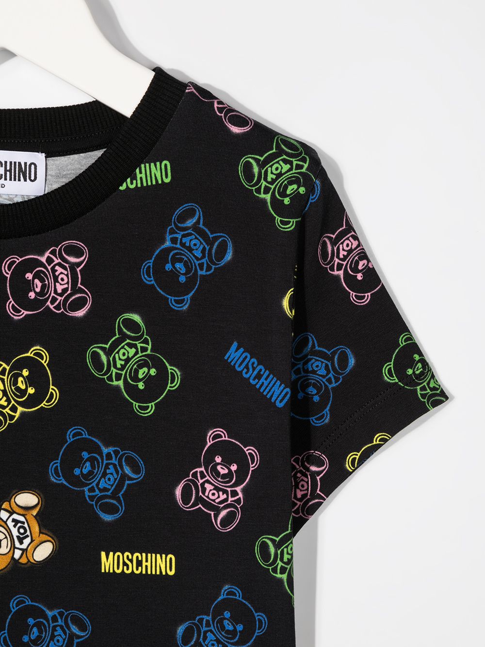 фото Moschino kids футболка с принтом teddy bear