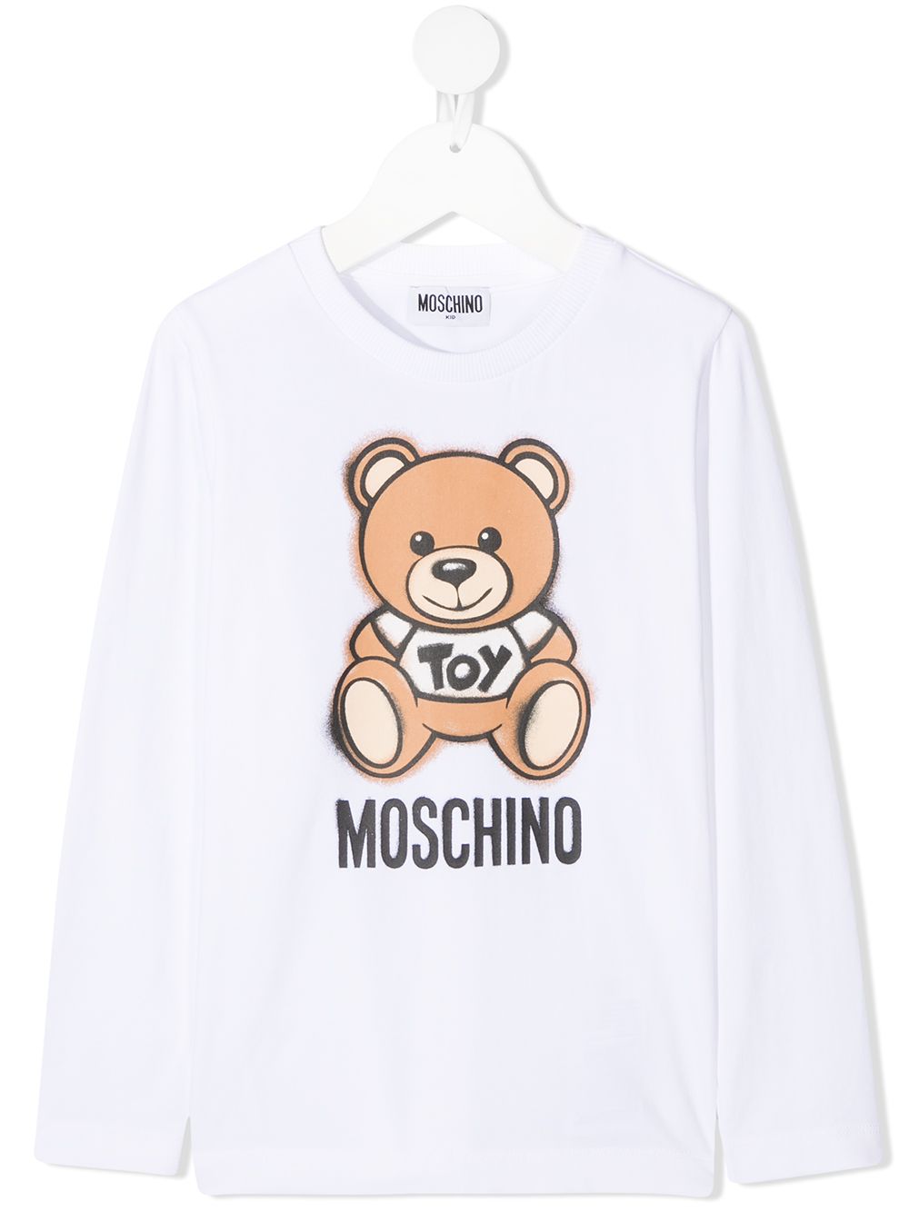 фото Moschino kids футболка с принтом teddy bear