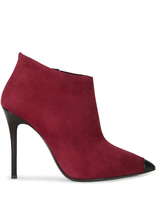 Giuseppe Zanotti Pointed Leather Ankle Boots Red FARFETCH IN