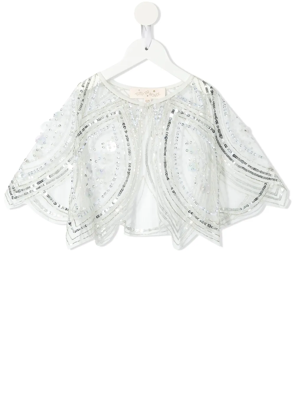 Tutu Du Monde кейп с вышивкой пайетками