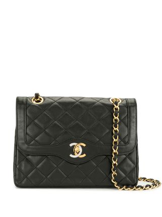 CHANEL Pre-Owned 1990 Double Flap Small Leather Shoulder Bag - Farfetch