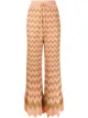 Image 1 of M Missoni zig-zag knit flared trousers