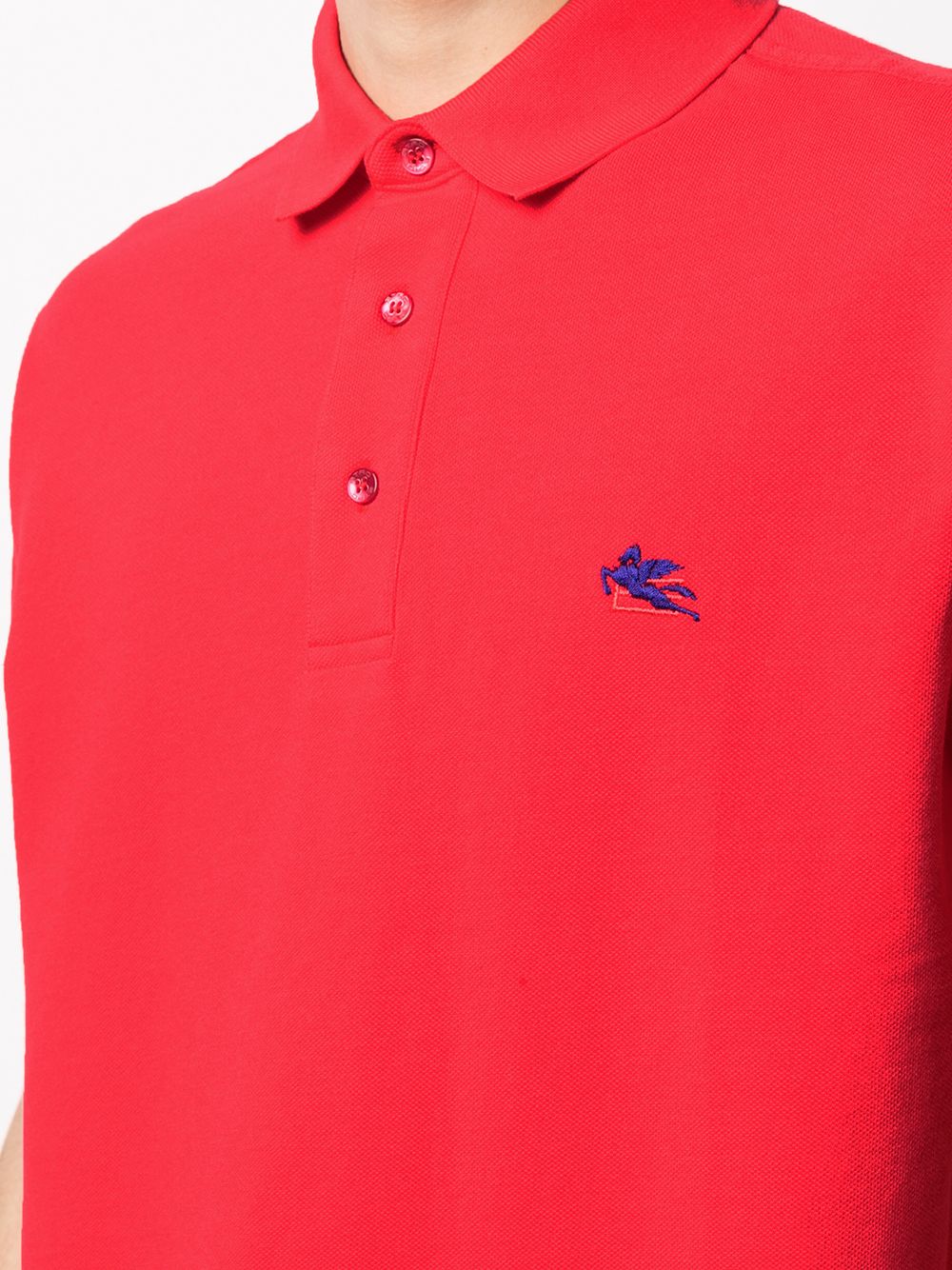 фото Etro рубашка поло с вышитым логотипом