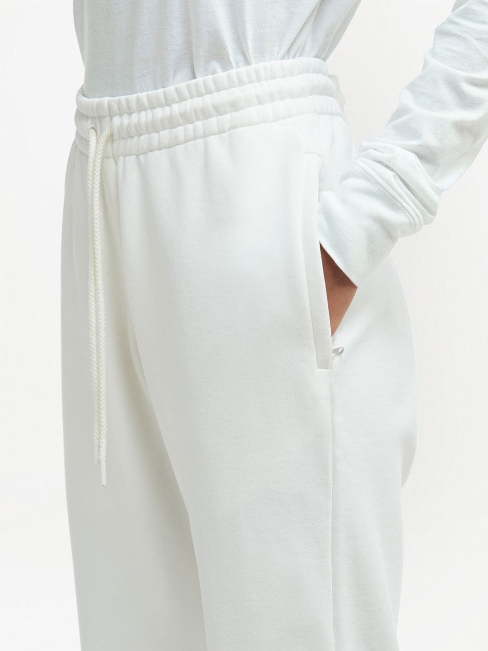 Shop Wardrobe.nyc Elasticated Track Pants In White